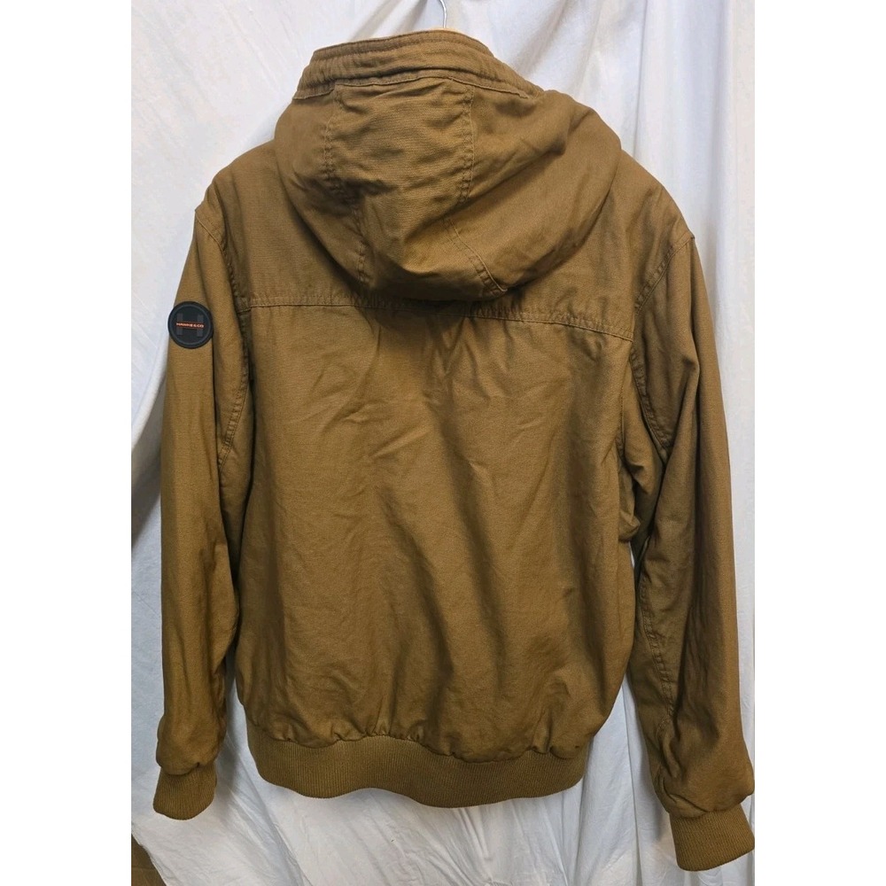 Hawke & Co Men's L Brown Sherpa Lined Hooded Jacket Rugged Workwear Gorpcore - Picture 5 of 9